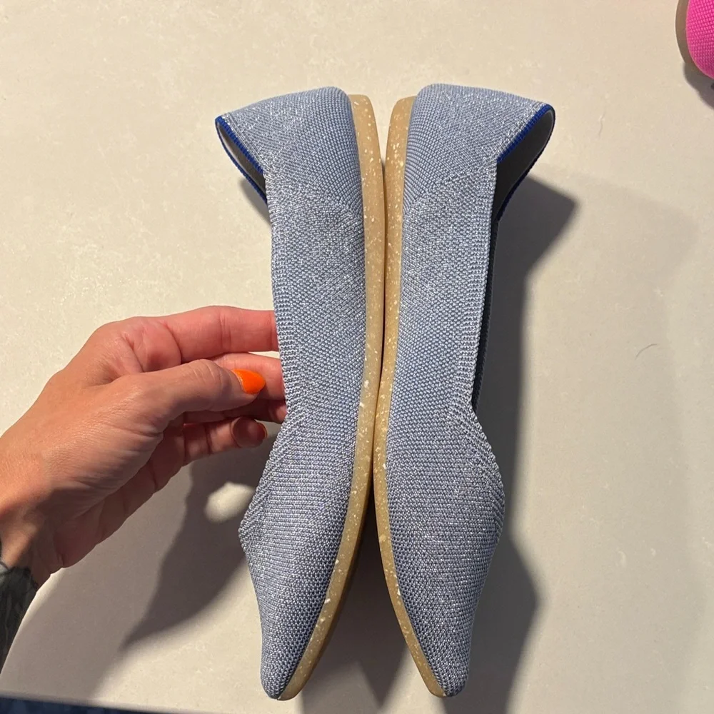 Rothy's Women's Light Blue Pointed Flats - Picture 3 of 7
